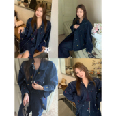 女 Du家定制刺绣面料牛仔三件套复古百搭套装 Scout 玩味丹宁vibe