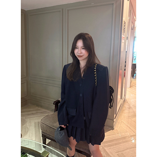 学院风半裙套装 外套 「Oxford牛津套组」拼接条纹羊毛西装 Scout