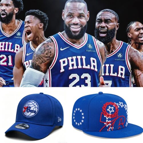 NBA费城76人队棒球帽詹姆斯恩比德哈登艾弗森球星同款帽子球迷新