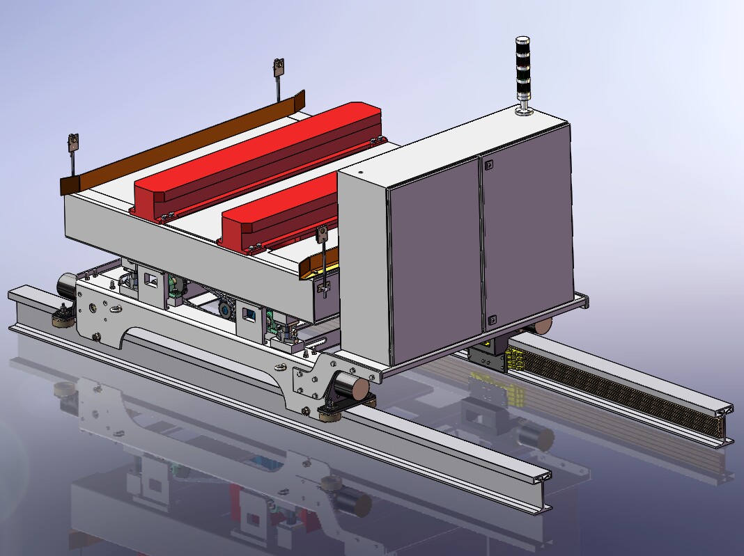 防侧翻 有轨 rgv 穿梭小车 穿梭车 三维图 原创