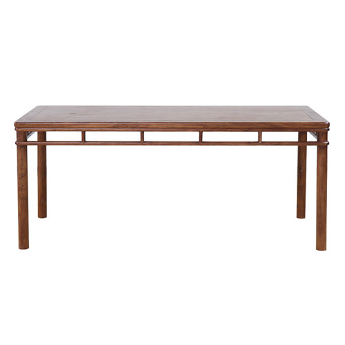 徽州木府新中式茶桌椅老榆木餐桌