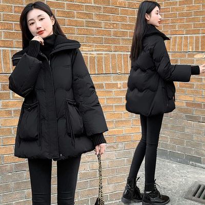 冬季小个子中长款羽绒棉服女