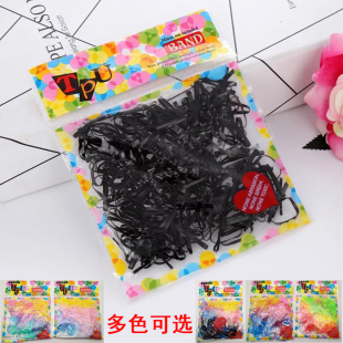 儿童成人基础款一次性皮筋发圈TPU材质头绳发饰品袋装小胶圈皮套