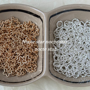 合金双色扭纹圆环星形闭口圈 diy手工串珠手链项链手机链配饰配件