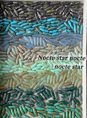 【只此青绿】12mm毕加索长梭珠diy手工串珠手链项链配饰散珠材料