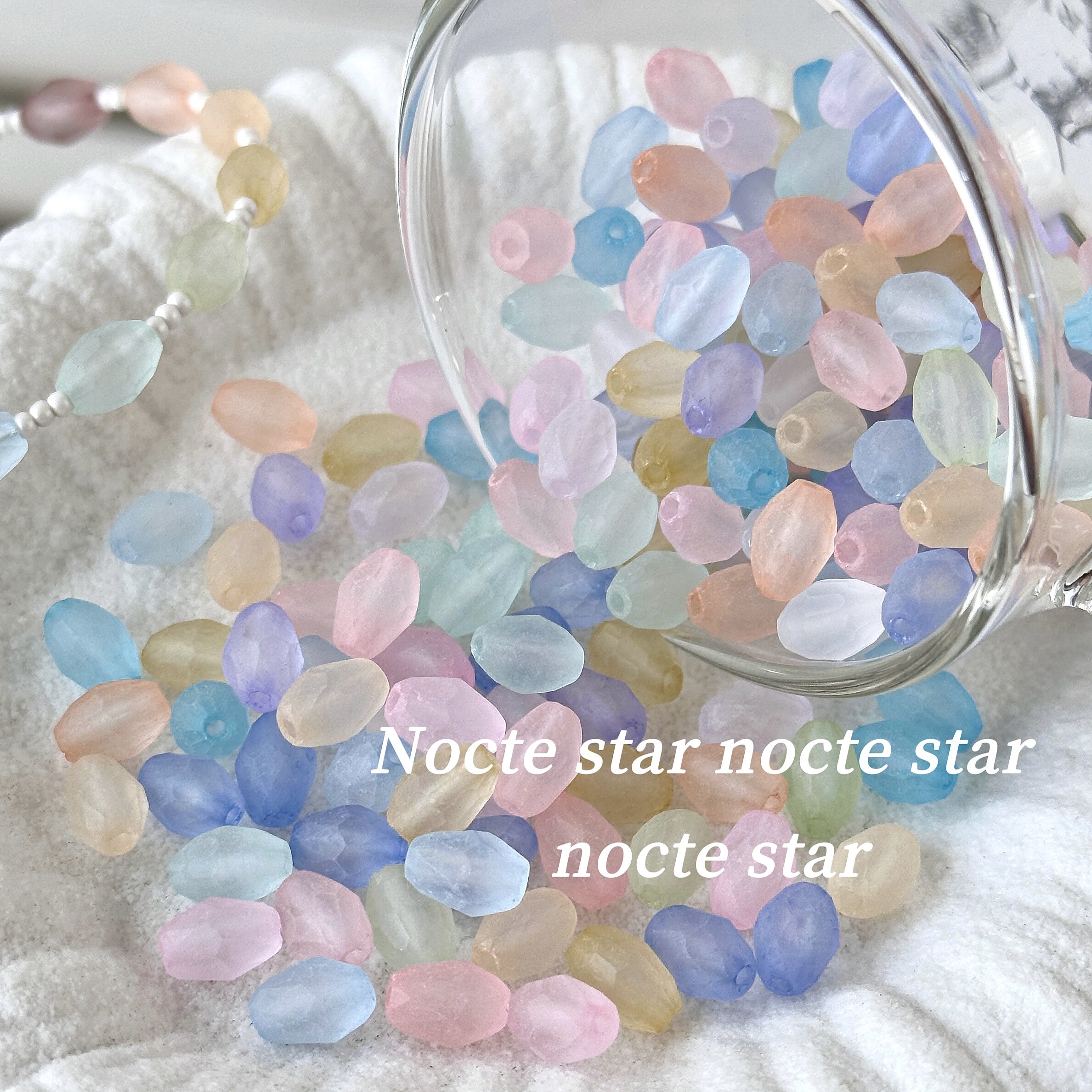 6*8mm磨砂玻璃切面短梭珠 diy手工串珠手链项链手机链饰品配件