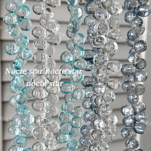 14mm高透大胖水滴琉璃珠 diy手工串珠手链项链手机链配件挂件材料