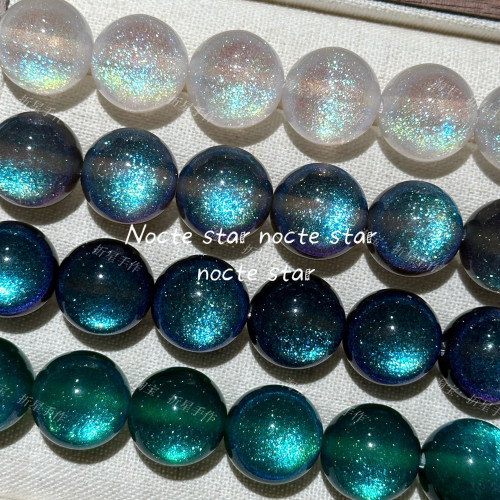 10/16mm爆闪星空直孔圆珠 diy手工串珠手链项链手机链饰品配件