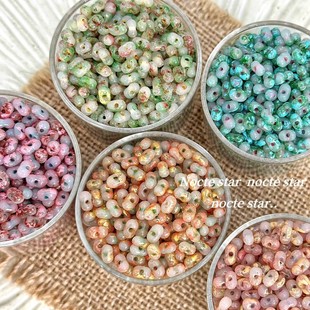 手链隔珠材料 diy串珠饰品配件 国产超优3 6mm蛋白毕加索花生米珠