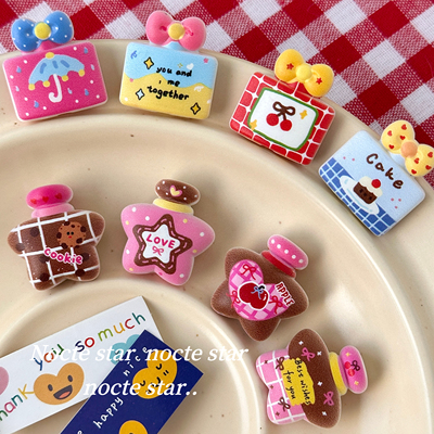 亚克力印刷磨砂直孔珠 diy手工串珠手链项链手机链配饰散珠材料