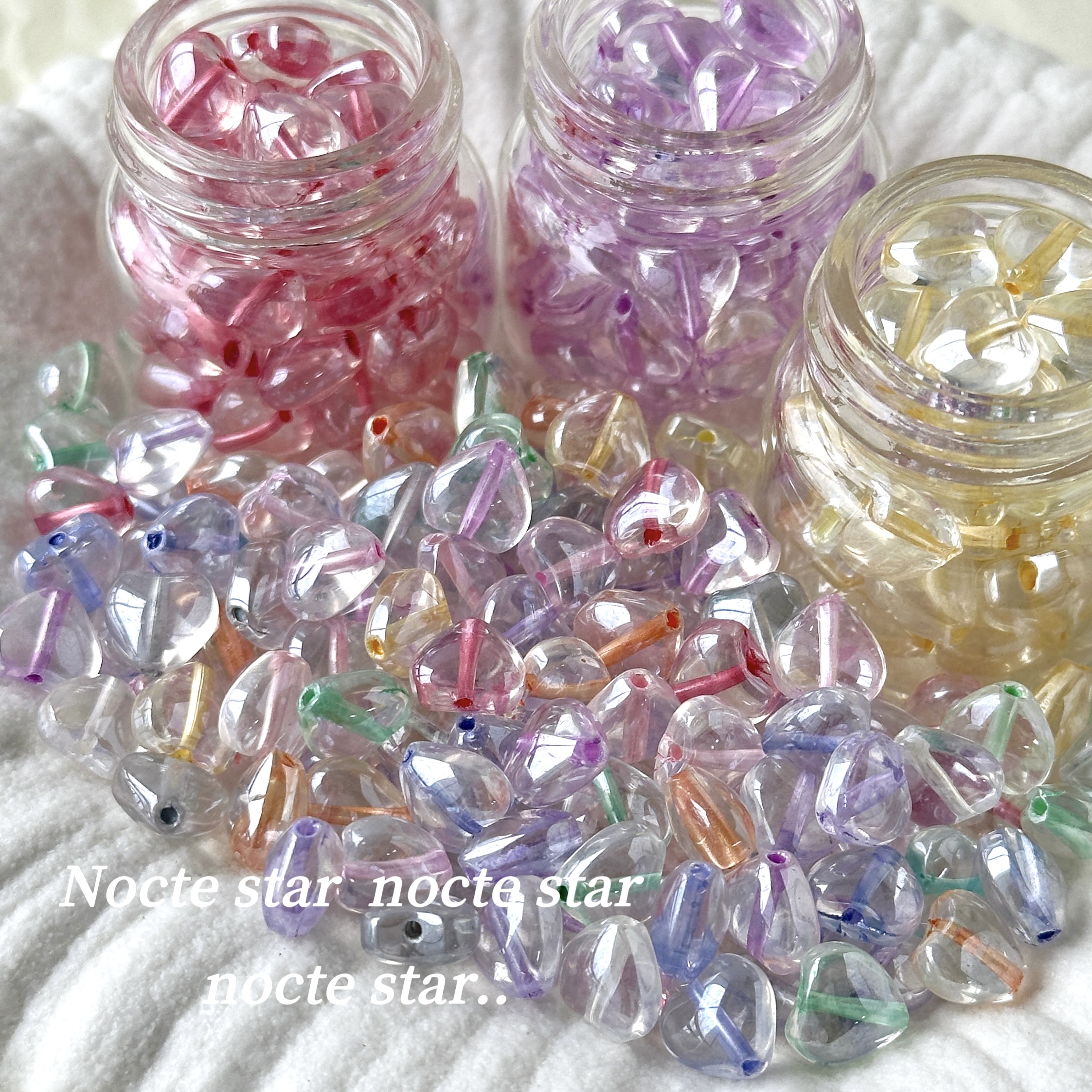 7mm独角兽染芯玻璃爱心 手工diy串珠饰品配件 手链手机链散珠材料