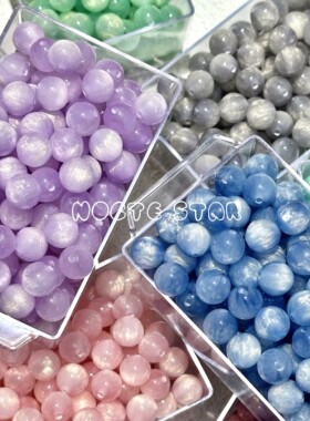 10颗/10mm糖果鎏金树脂珠子圆珠串珠散珠手工diy饰品手串手链配件