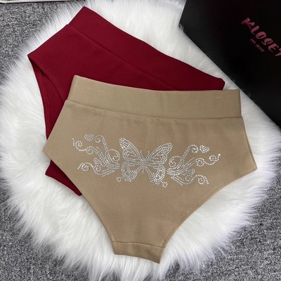 韩国蝴蝶烫钻短裤女heels舞服jazz高弹性感提臀爵士舞防走光