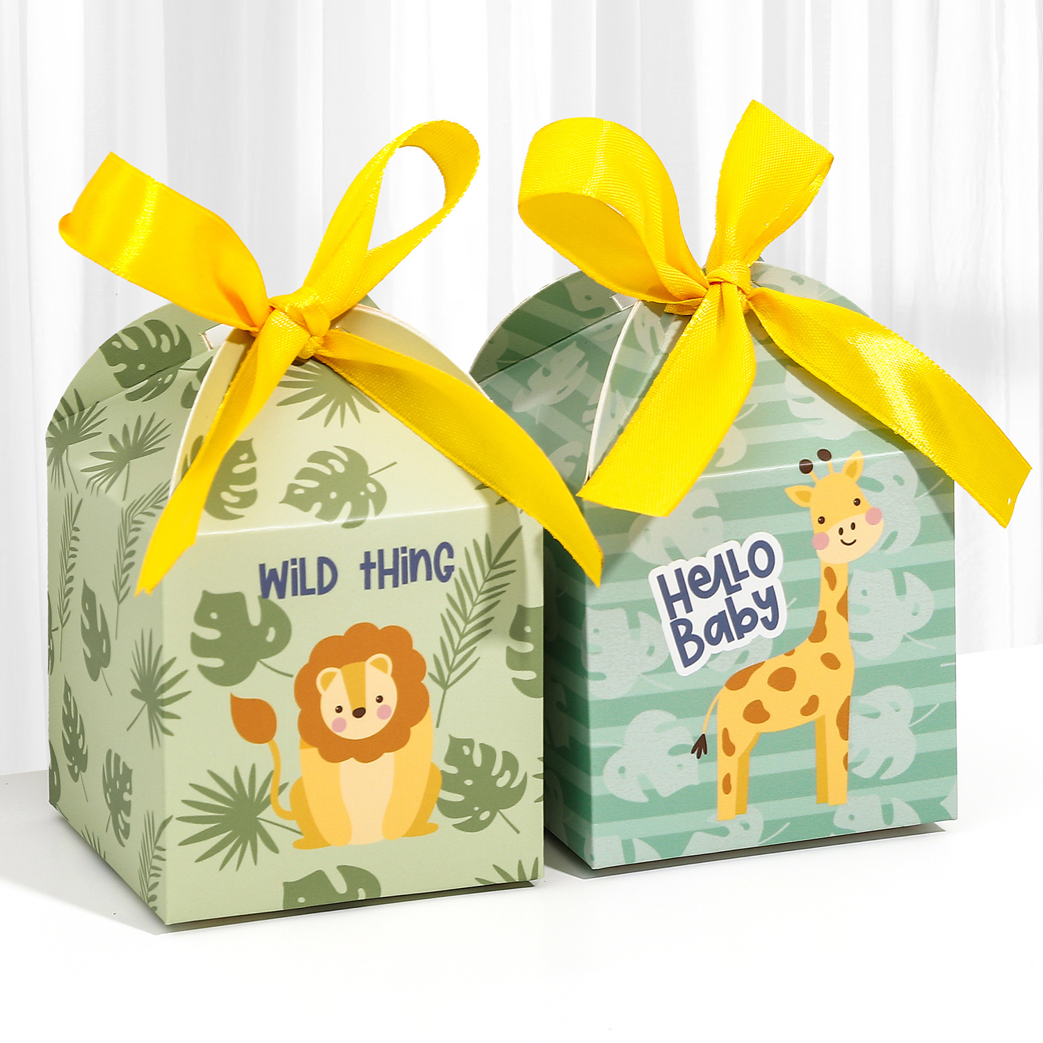 跨境可爱动物礼盒礼品手提袋糖果盒宝宝满月礼盒周岁伴手礼包装盒