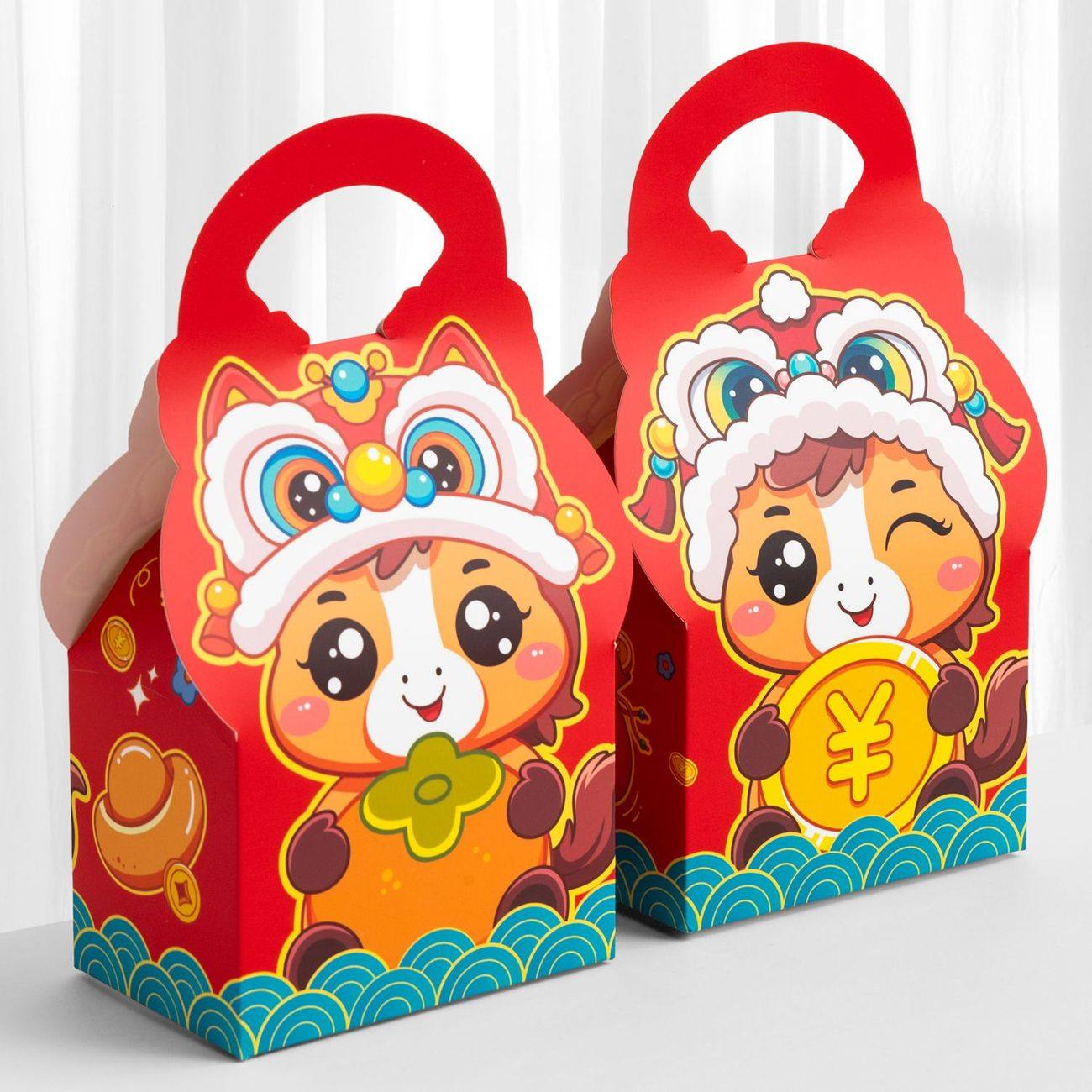 2026马年会元旦公司学生幼儿园伴手礼物品袋糖果零食包装空盒纸袋,节庆用品/礼品,糖盒/糖盒配件,淘宝优惠券,粉丝福利购,淘宝优惠卷