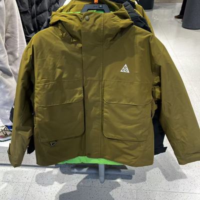 Nike耐克26春新款男ACG户外防风立领棉服夹克连帽外套 FV8682-368