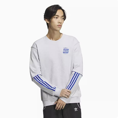 正品Adidas/阿迪达斯三叶草男春新款圆领休闲卫衣JE3472 JE3473