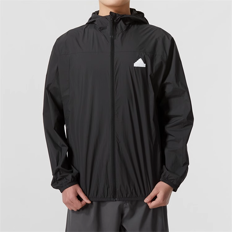 正品Adidas/阿迪达斯男子夏新款连帽防晒皮肤衣外套IT3941 IT3940