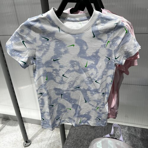 NIKE耐克26夏季新款男大童满印休闲透气圆领短袖T恤II0458-010