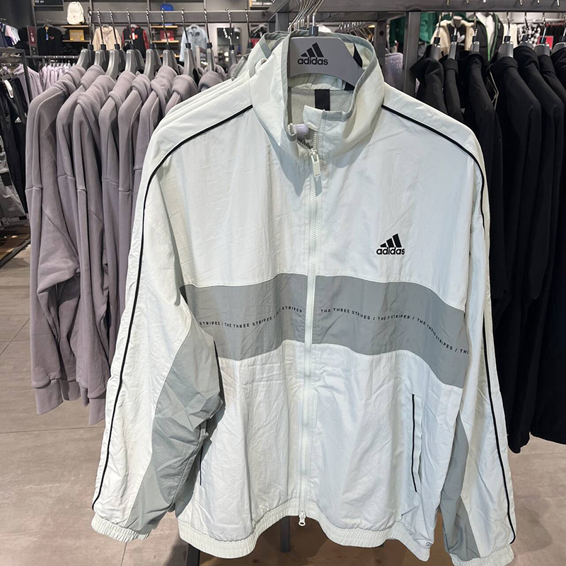 正品Adidas/阿迪达斯男女同款春季休闲运动宽松茄克外套 IA9427