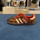 Adidas阿迪达斯三叶草女SAMBA OG豹纹百搭休闲德训T头板鞋 JI2734