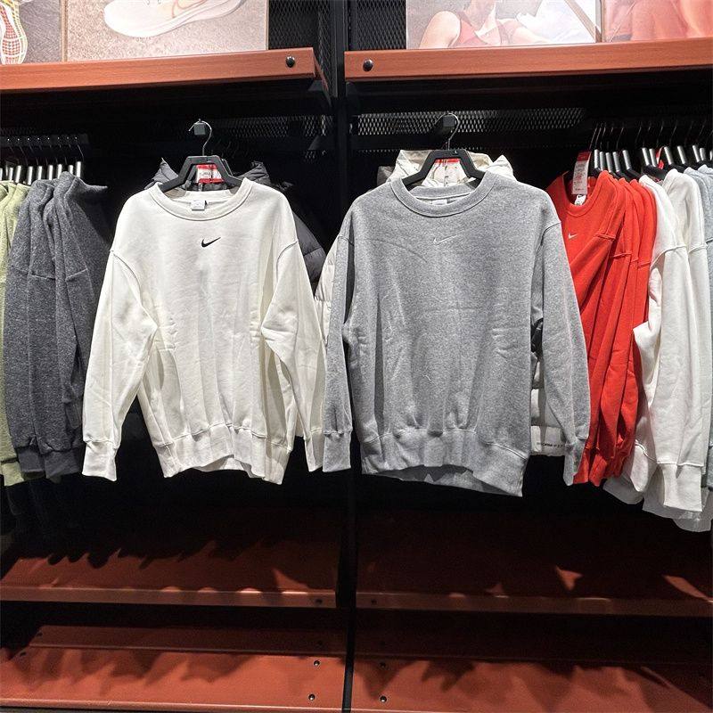 正品Nike耐克冬季加绒女子运动训练服休闲圆领套头衫卫衣DQ5734