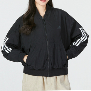 正品 Adidas阿迪达斯女子加绒简约百搭运动休闲梭织夹克外套HM7071