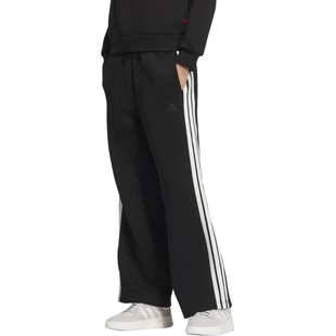 阿迪达斯女裤那尔那茜同款蛇年新款高腰宽松阔腿运动直筒裤JZ1642