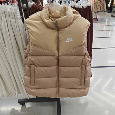 正品Nike/耐克百搭简约冬季女子运动休闲羽绒保暖马甲 DQ6897-200