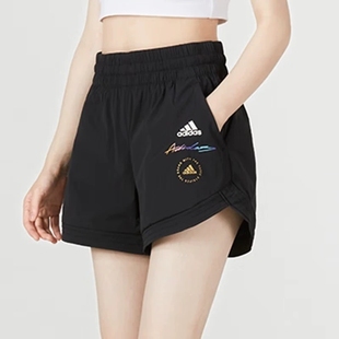 夏季 运动裤 Adidas 跑步训练透气休闲短裤 HE9955 阿迪达斯女裤 正品
