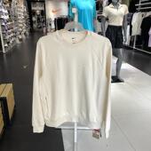 Nike耐克卫衣新款 圆领套头上衣白色健身训练服FZ0972 男装