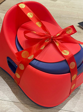 子孙桶结婚用的婚庆陪嫁乔迁塑料小马桶婴幼儿宝宝创意迷你红色