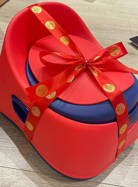 子孙桶结婚用的婚庆陪嫁乔迁塑料小马桶婴幼儿宝宝创意迷你红色