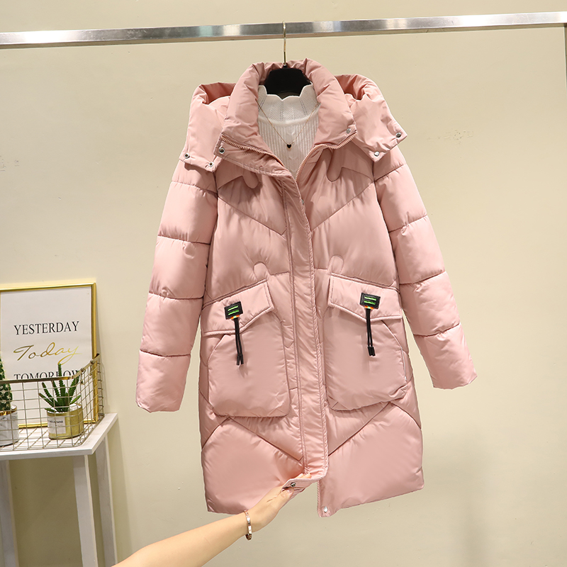 羽绒棉服冬季女款2024年新款中长款韩版宽松加厚棉衣棉袄保暖外套