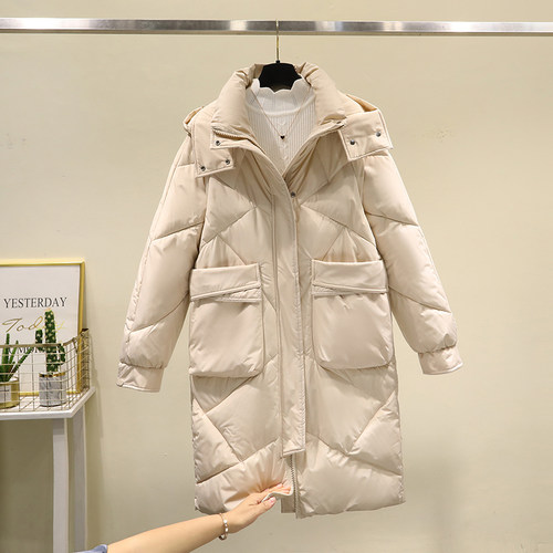 棉服女中长款2022新款宽松大码i