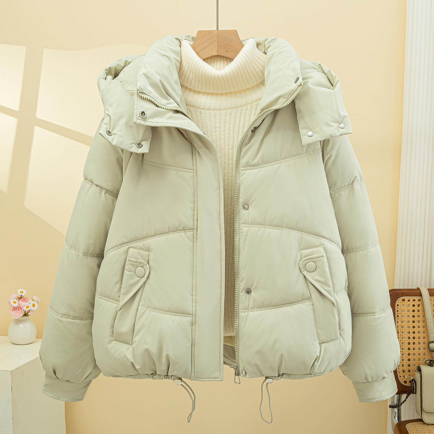 今年流行羽绒棉服女2025冬季新款小个子爆款棉服棉袄短款保暖外套