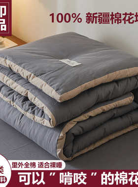 无印良品里外全棉被芯冬季加厚冬被新疆棉花软被子纯棉单人春秋被
