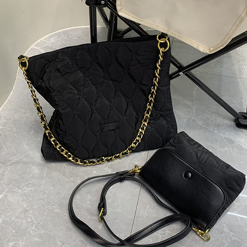 绣格包女2024时尚新款大容量单肩链条包托特包菱格布包休闲子母包,箱包皮具/热销女包/男包,通用款女包,淘宝优惠券,粉丝福利购,淘宝优惠卷