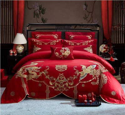 南郡王夫人家纺 地久天长婚庆六件套