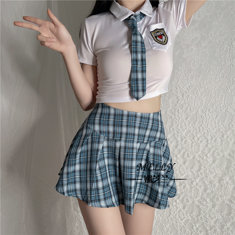 jk制服裙正版秋款全套学生制服的诱感女女学院风空姐可爱韩式女王-封面