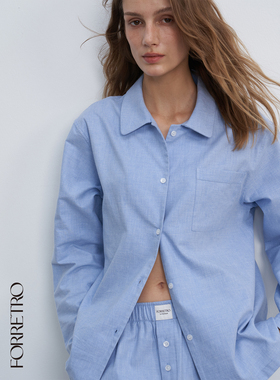 FORRETRO 24AW 秋冬磨毛系列休闲家居套装 天空蓝 男女同款