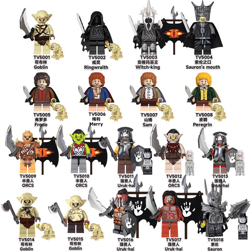 TV塑料积木5拼装人仔玩具益智