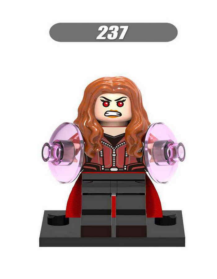 欣宏复仇者联盟DC漫威超级英雄美国队长3绯红女巫拼装积木人仔MOC