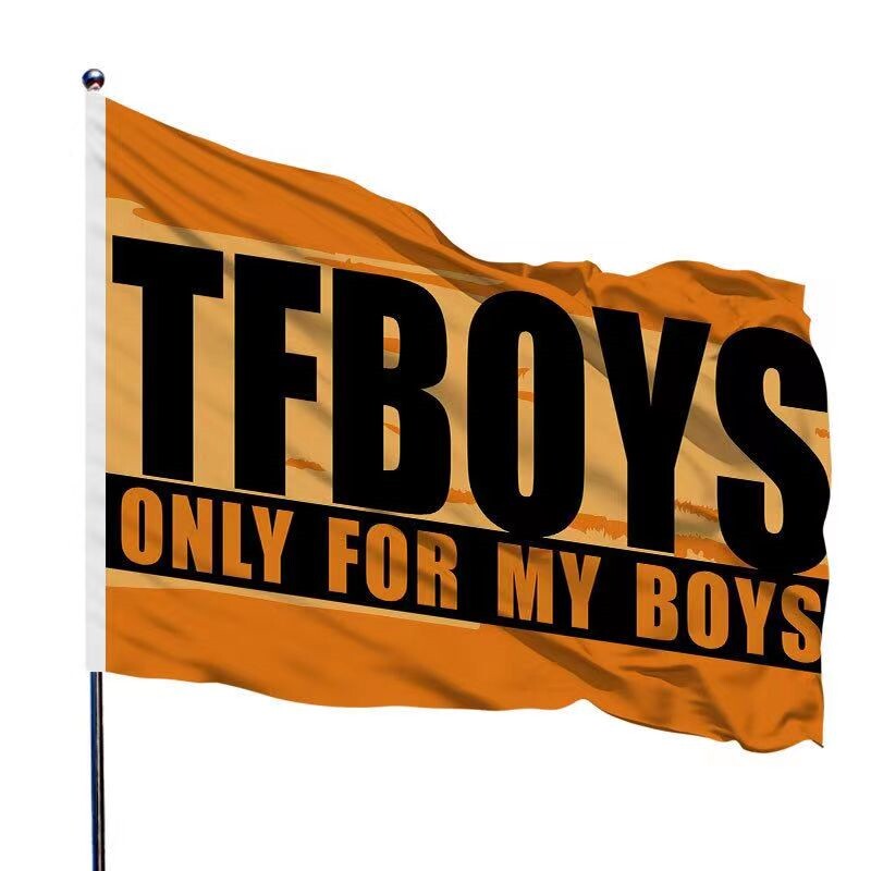 tfboys应援旗十周年演唱会后援会新款定制粉丝团周边大旗带伸缩杆