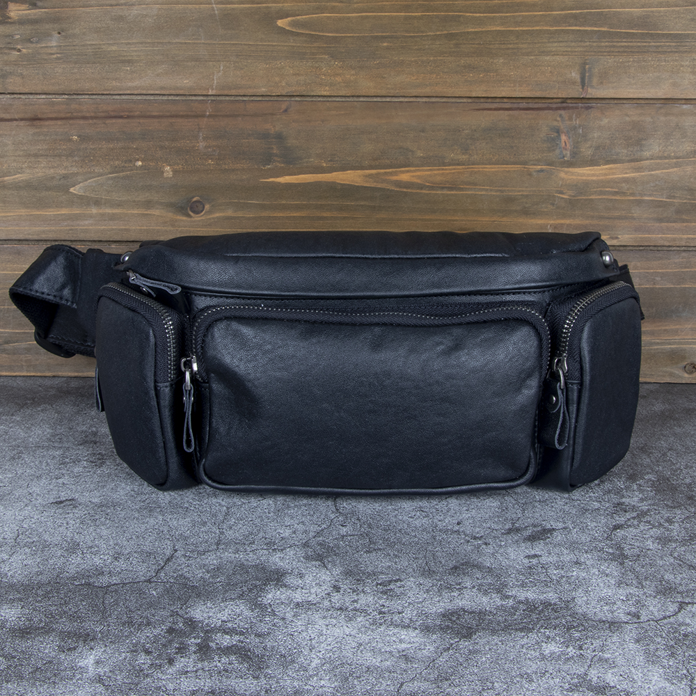 真皮胸包腰包男士头层牛皮运动多功能大容量斜挎包植鞣皮休闲潮男