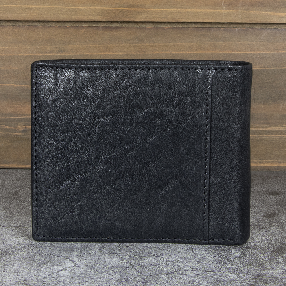 真皮钱包男士短款头层牛皮钱夹青年植鞣皮夹男式银包卡包横款