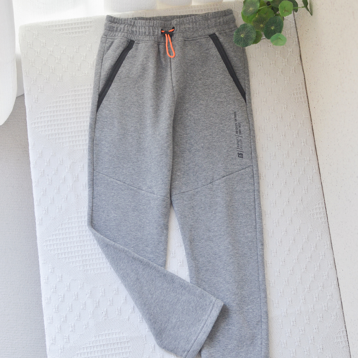 H家134-170男童拉绒春秋运动卫裤