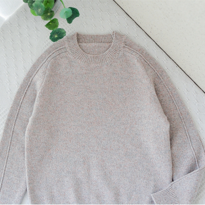 澳毛130-160男童双股纱纯羊毛衫