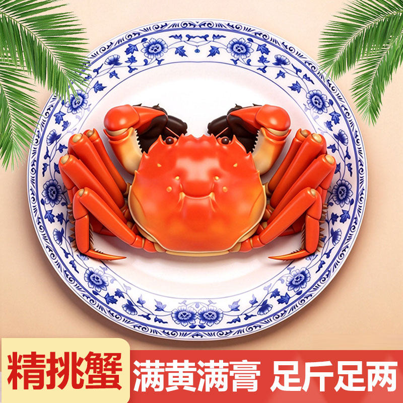 固城湖大闸蟹全母螃蟹黄膏饱满