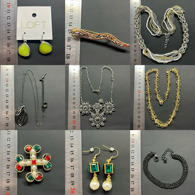 6.27欧美复古饰品出口外贸单女打标素金素银质感珍珠耳环项链